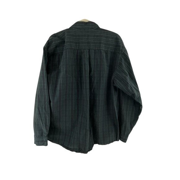 Arrow Mens Button-Down Long Sleeve Plaid Shirt L Gray 100% Cotton Preppy Dressy - Picture 4 of 10